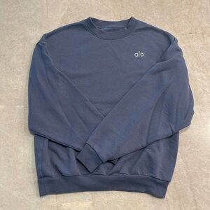 Alo Accolade Crew Neck Pullover Bluestone Size XS